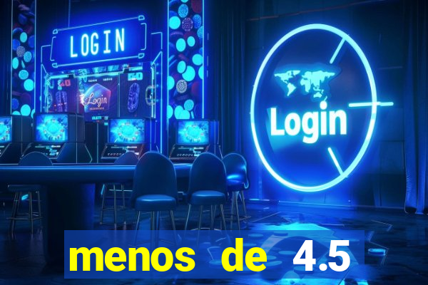 menos de 4.5 escanteios o que significa